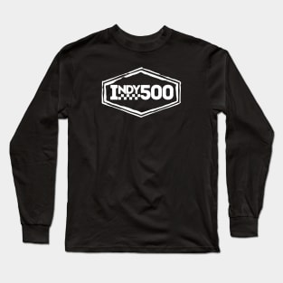 Indy 500 black and white graphic design Long Sleeve T-Shirt